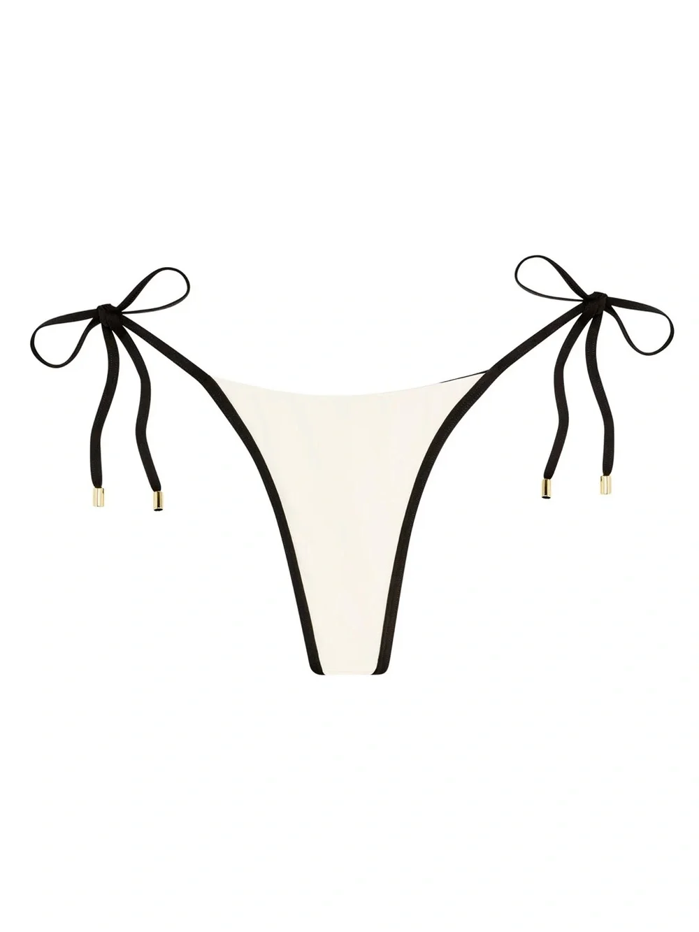 Monday Swimwear PALMA THONG - IVORY/BLACK